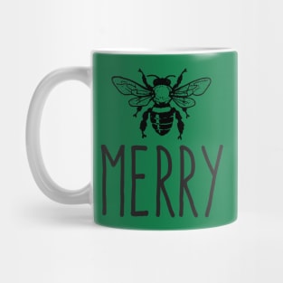 Be Merry, Festive Christmas Bumble Bee for Nature Lovers Mug